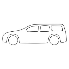 Station Wagon car Icon line
