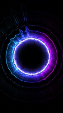 Vertical music equalizer, for music party, 4k footage