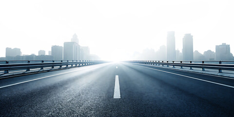 Cityscape highway road leading to future isolated on a white background png