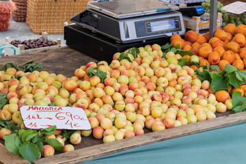 fruits and vegetables at market
