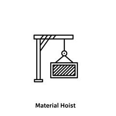 Material hoist lifting load in simple outline design  