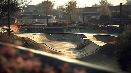 Urban Skatepark at Dawn.