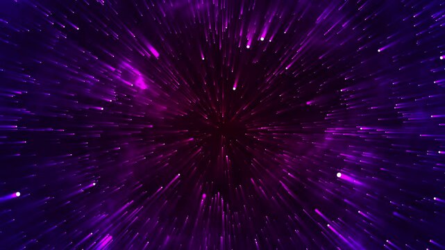 Hyperspace for scientific films, screensaver universe background, 4k footage