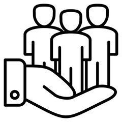 Participation line icon