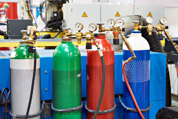 Metal gas cylinders for welding