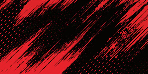 Halftone dots red and blue color pattern gradient grunge texture background. Dot pop art comic sport style vector illustration. grunge vector dots