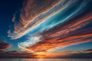 sunset over the sea