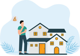 House Buy,House buy or rent, making decision for owning property and real estate
