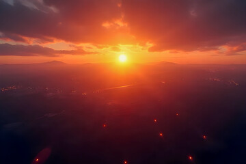 sunset over the sea