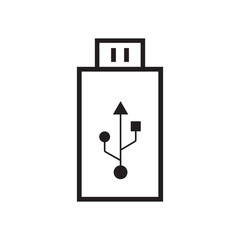 USB Icon. Vector usb flash drive vector icon. vector illustration.eps10