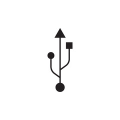 Usb icon vector. USB symbol. usb flash drive icon vector illustration. Usb icon on white background.