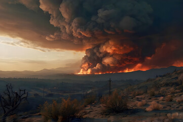 fire in the forest