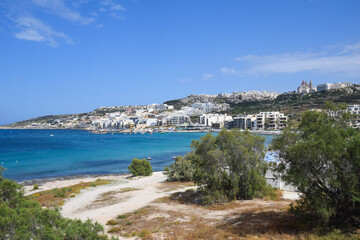 Malta, Mellieha beach