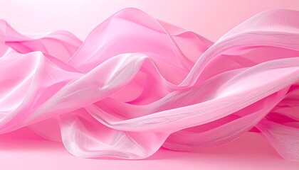 Obraz premium Pink Waves, Symbolic Embrace, Unity and Compassion, Abstract