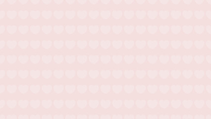 ライン上にハートが並んだかわいいピンクの背景壁紙、アスペクト比16：9