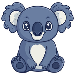 Naklejka premium koala, animal, vector, transparent background, creature, phascolarctos cinereus, nature, cute, wildlife, mammal, zoo, isolated