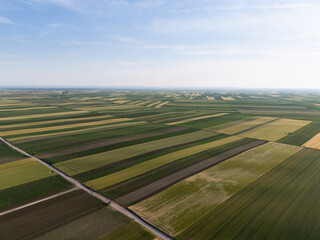 Aerial view of agricultural land