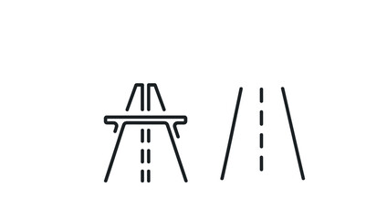 Black line art scooter illustration on white background vector line icon illustration