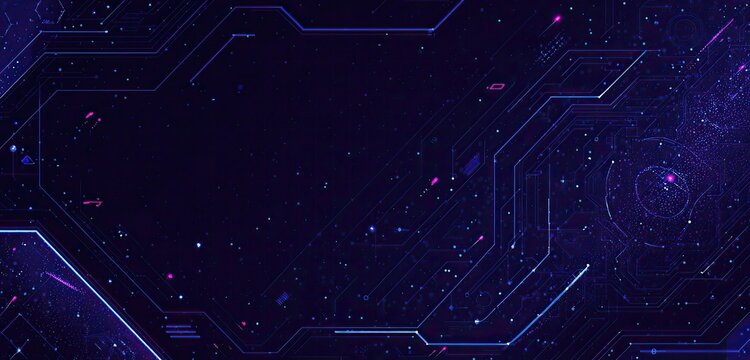 Abstract digital circuit board pattern
