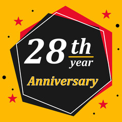 28th Year Anniversary Celebration Badge Design