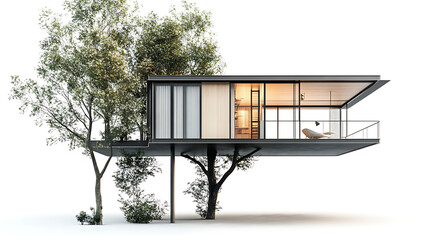 opulent home above the tree