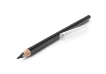 One black eyebrow pencil isolated on white