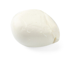 Tasty mozzarella cheese ball isolated on white