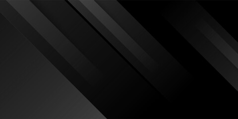 Black abstract background. Elegant dark diagonal shape elements. Modern luxury grey gradient graphic design.
