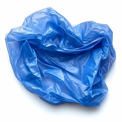 Obraz premium Abstract Blue Plastic Bag Texture Image: A Study in Wrinkles and Folds