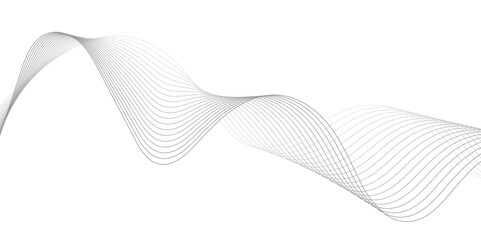 Abstract White and black wavy lines and geometric design and modern background. 