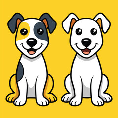 Shiba Silhouette Japanese Dog Breed, Pet Animal, Canine Outline, Flat Vector Illustration
