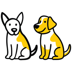 Shiba Silhouette Japanese Dog Breed, Pet Animal, Canine Outline, Flat Vector Illustration
