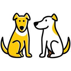 Shiba Silhouette Japanese Dog Breed, Pet Animal, Canine Outline, Flat Vector Illustration
