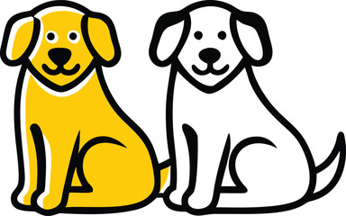 Shiba Silhouette Japanese Dog Breed, Pet Animal, Canine Outline, Flat Vector Illustration
