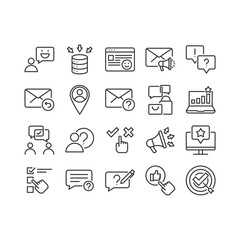 set of survey icons, feedback, review