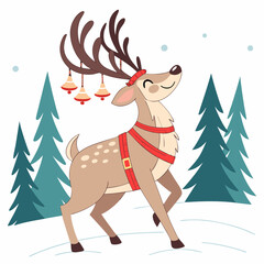 Christmas Reindeer Vector