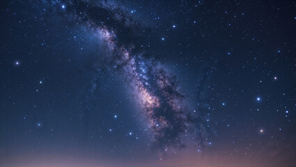Fototapeta premium Stunning milky way galaxy showcasing a breathtaking night sky celestial phenomenon with stars