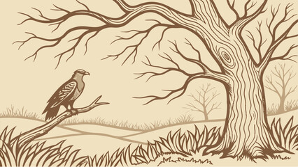 Seamless Rustic Wood Texture Background in Vector Format