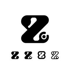 Logo Number 8, set of five different numeral eight for your brand name design, vector illustration 10 EPS