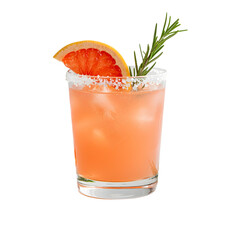 Paloma cocktail isolated on transparent background 