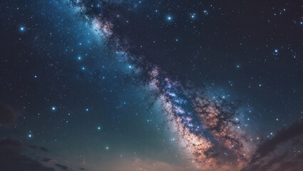 Stunning night sky view showcasing the majestic milky way galaxy and countless stars