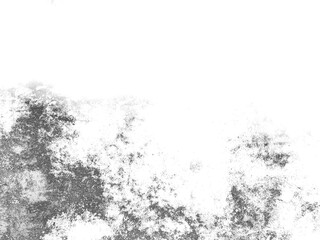 Monochrome abstract texture with white splatter on black background.