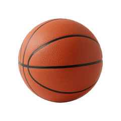 Fototapeta premium A realistic orange basketball with black seams, symbolizing sportsmanship and teamwork.