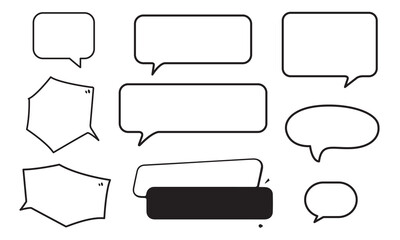 Modern and simple illustration material of speech bubble, speech bubble, frame, frame, speech bubble, dialogue, speaking, comment