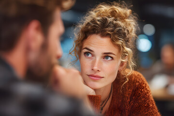 Couple in love and jealous classmate watching them