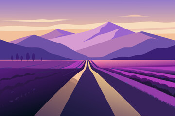 Obraz premium road to the mountains