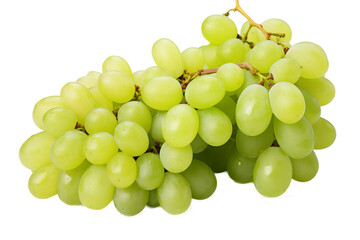 Obraz premium Bunch of green grapes isolated on transparent background
