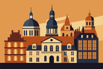 Fototapeta premium vector illustration of the city hall