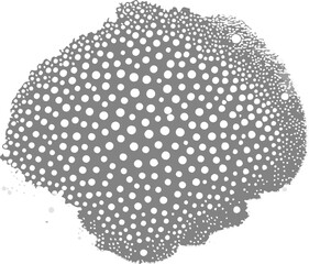 Abstract grayscale design featuring a dotted pattern and soft edges on a white background
