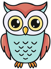 Fototapeta premium Wise Owl Drawing for Kids